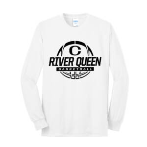Clinton Queen Basketball Unisex Long Sleeve Core Blend T Shirt – White