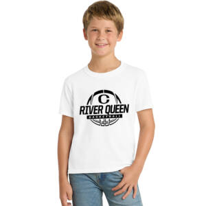 Clinton Queen Basketball Youth Short Sleeve Tee-White