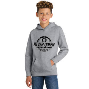 Clinton Queen Basketball Youth Fan Favorite Hooded Sweatshirt-Athletic heather