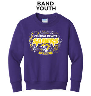 Sabers Youth Crewneck Sweatshirt – Purple