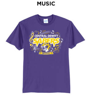 Sabers Tall Core Blend short Sleeve T Shirts – Purple