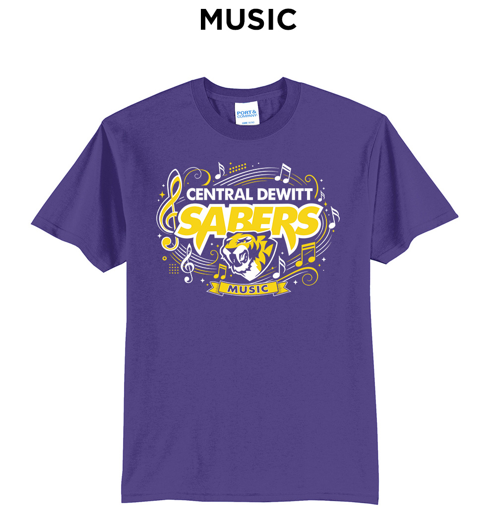 Sabers Tall Core Blend short Sleeve T Shirts - Purple