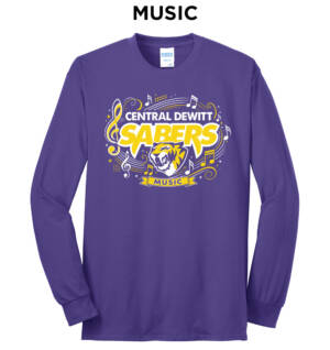 Sabers Unisex Long Sleeve Core Blend T Shirt – Purple