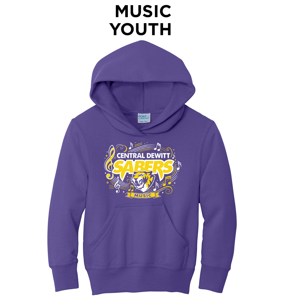 Sabers Youth Hooded Sweatshirt - Purple