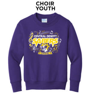 Sabers  Youth Crewneck Sweatshirt – Purple