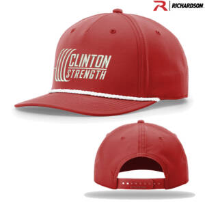 Clinton Strength Richardson FIVE PANEL Classic Rope Cap-Red/White