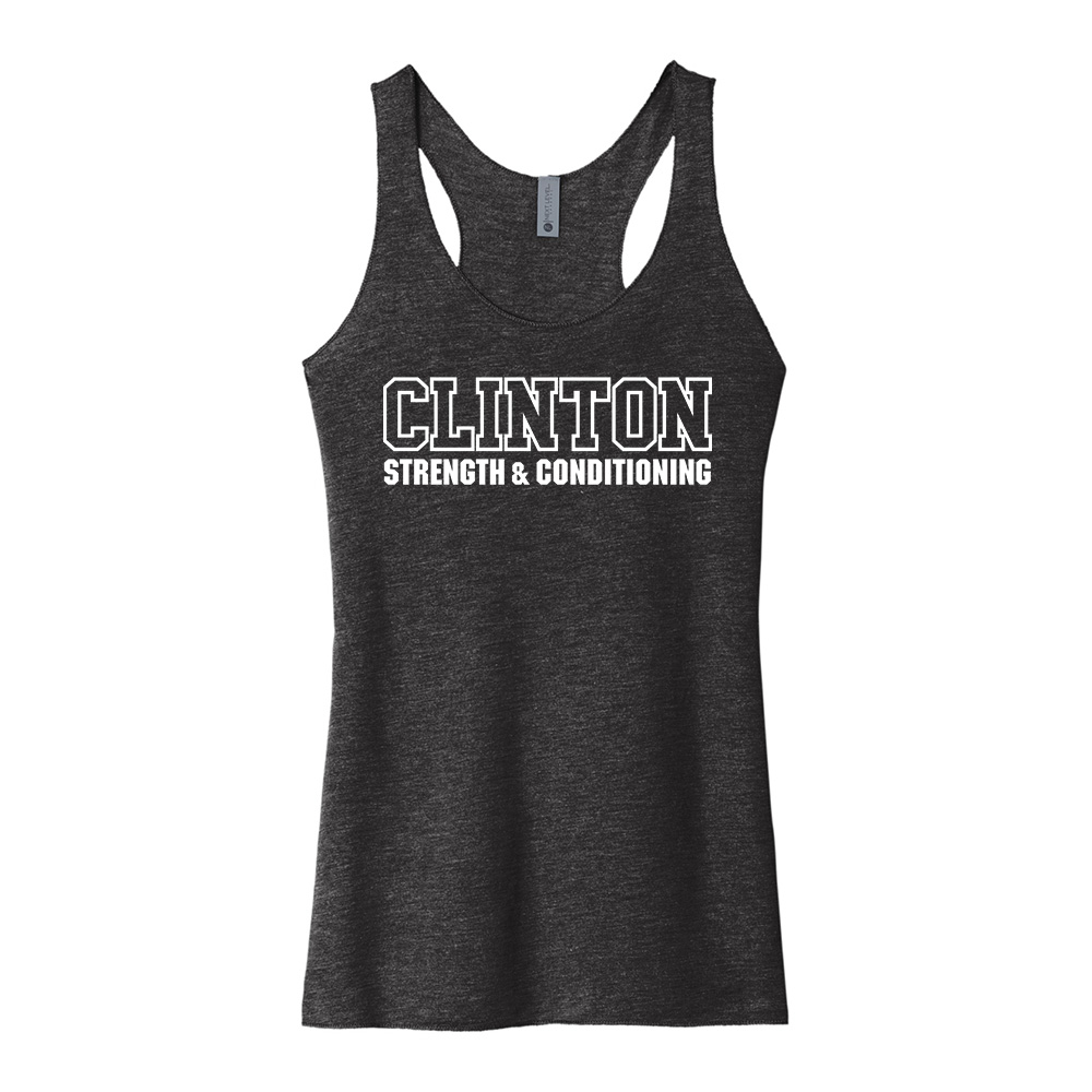 Clinton Strength Next Level Triblend Racerback Tank-Vintage Black