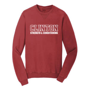 Clinton Strength Unisex Beach Wash Garment Dyed Crewneck Sweatshirt-Red Rock
