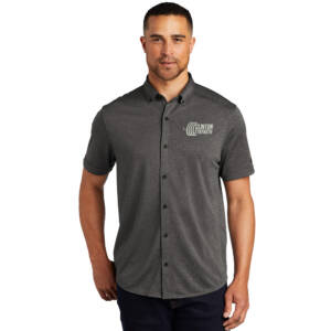 Clinton Strength OGIO Gravitate Full-Button Polo-Dark Heather Grey