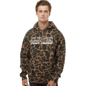 Clinton Strength Unisex Heavyweight Hooded Sweatshirt-Duck Camo