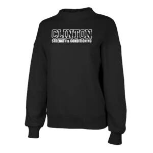 Clinton Strength Charles River Women’s Willow Mock-Neck Sweatshirt-Black (S or XL)