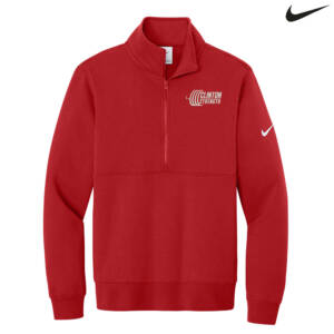 Clinton Strength Nike Club Fleece Sleeve Swoosh 1/2 Zip – UniversityRed