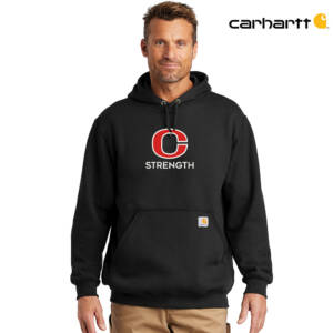 Clinton Strength Carhartt Men Midweight Hooded Sweatshirt-Black