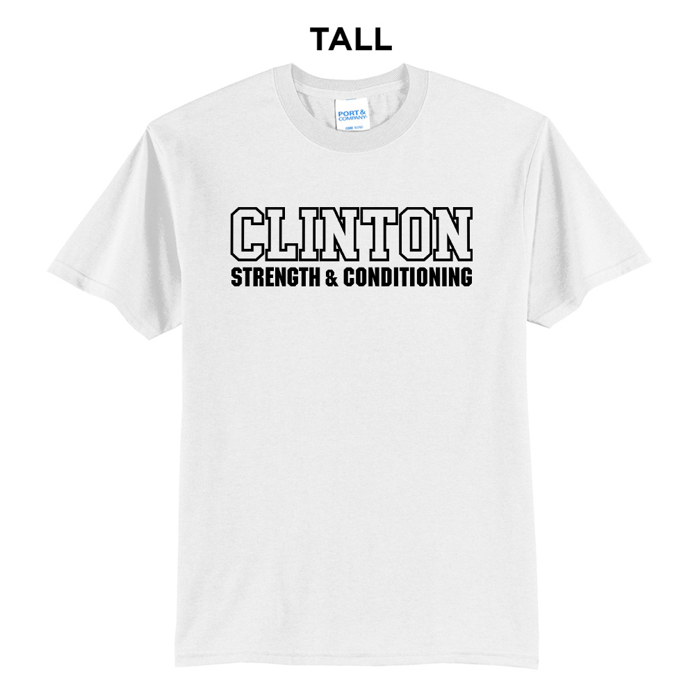 Clinton Strength Tall Short Sleeve T Shirts - White