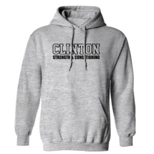 Clinton Strength Unisex Fleece Pullover Hooded Sweatshirt-White