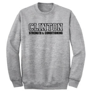 Clinton Strength Unisex Fleece Crew Sweatshirt-Sport Grey