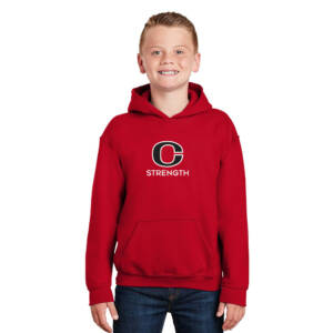 Clinton Strength Youth Fleece Sweatshirt-Red