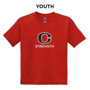 Clinton Strength Youth Short Sleeve T Shirt – RED