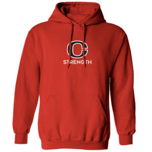 Clinton Strength Unisex Fleece Pullover Hooded Sweatshirt-Red