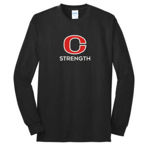 Clinton Strength Unisex Long Sleeve Core Blend T Shirt – JetBlack