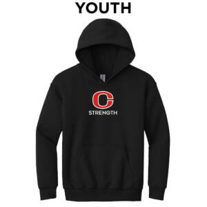 Clinton Strength  Youth Hooded Sweatshirt-Black
