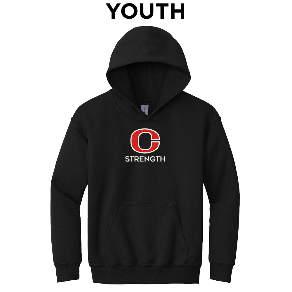 Clinton Strength Youth Hooded Sweatshirt-Black