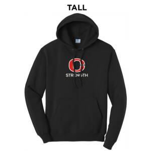 Clinton Strength  TALL Classic Pullover Hooded Sweatshirt – JetBlack