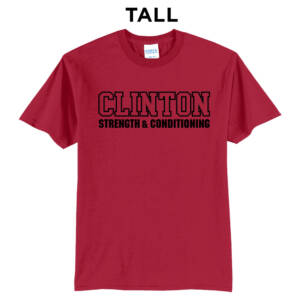 Clinton Strength Tall Core Blend short Sleeve T Shirts – Red
