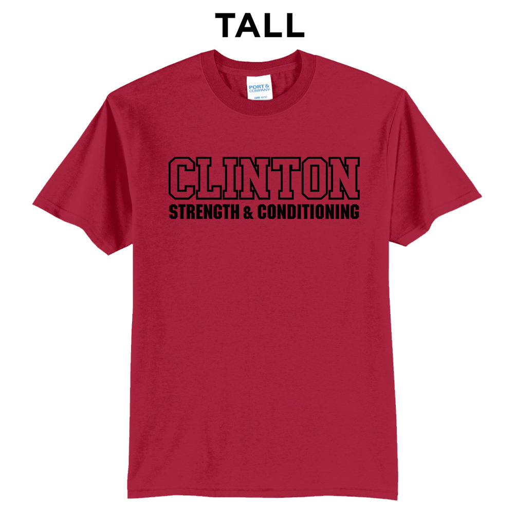 Clinton Strength Tall Core Blend short Sleeve T Shirts - Red