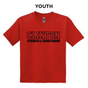 Clinton Strength Youth Short Sleeve Tee -Red