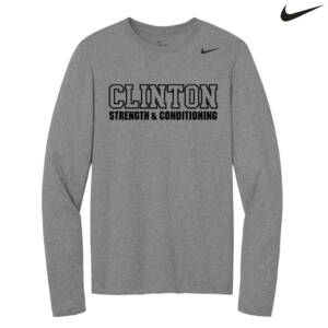 Clinton Strength Nike Team rLegend Long Sleeve Tee Men-Carbon Heather