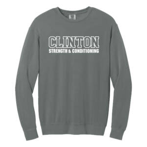 Clinton Strength Unisex Comfort Colors Lightweight Crewneck Sweatshirt-Grey
