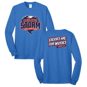 Storm Youth Wrestling Unisex Long Sleeve Core Blend T Shirt – royal
