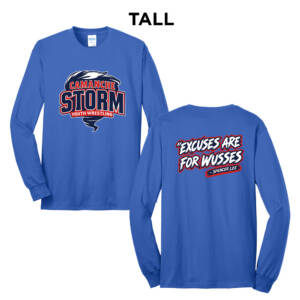 Storm Youth Wrestling  Tall Long Sleeve Core Blend T Shirt – royal