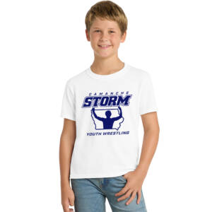 Storm Youth Wrestling Youth Short Sleeve T Shirt – White