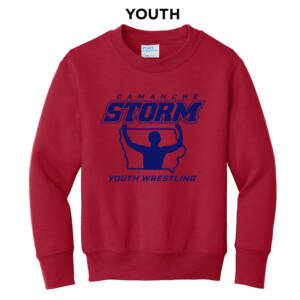 Storm Youth Wrestling Youth Crewneck Sweatshirt – RED