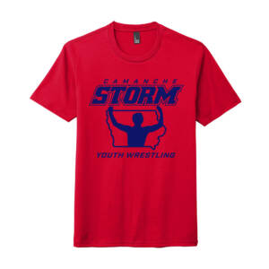 Storm Youth Wrestling Unisex District Perfect Tri blend Crew Tee – RED