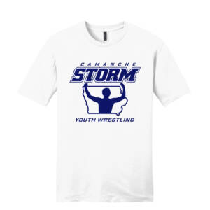 Storm Youth Wrestling District V I P Tee Premium  ring spun cotton – White