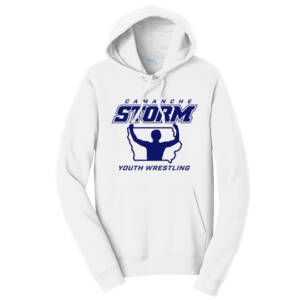 Storm Youth Wrestling Unisex Fan Favorite Fleece Pullover Hooded Sweatshirt – White