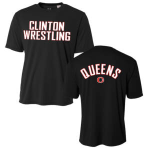 Queens Wrestling Adult Cooling Performance Tshirt -Black