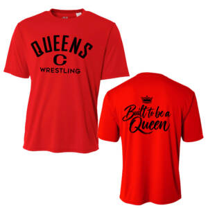 Queens Wrestling Adult Cooling Performance Tshirt-Scarlet