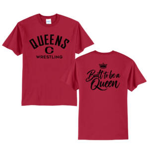 Queens Wrestling Unisex Short Sleeve Tee-Red