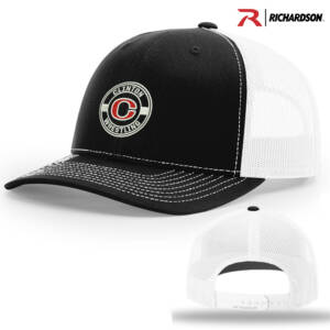 Queens Wrestling Richardson Pro Mesh Adjustable Trucker Cap Split-Black/White