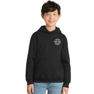 Queens Wrestling Youth Hooded Sweatshirt-Black