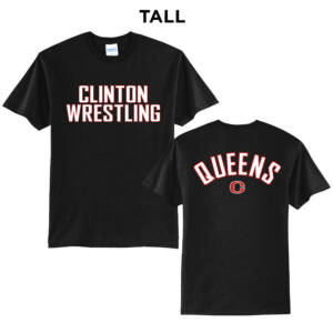 Queens Wrestling Tall Short Sleeve Tee-Black