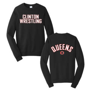 Queens Wrestling Unisex Fan Favorite Fleece Crewneck Sweatshirt-Black
