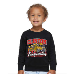CCSD Transportation Rabbit Skins Toddler Juvy Crewneck Sweatshirt – Black