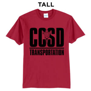 CCSD Transportation  Tall Core Blend short Sleeve T Shirts – RED