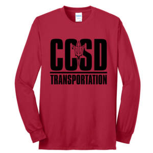 CCSD Transportation Unisex Long Sleeve Core Blend T Shirt – RED