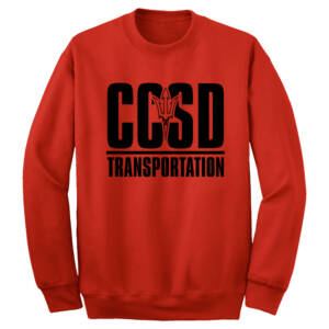 CCSD Transportation Unisex Crewneck Sweatshirt  – RED